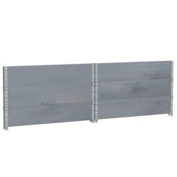 Colliers de palette 3 pcs gris 100x100 cm bois de pin solide 509165509165