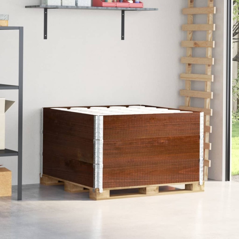 Colliers de palette 3 pcs marron 100x100 cm bois de pin solide 509166509166