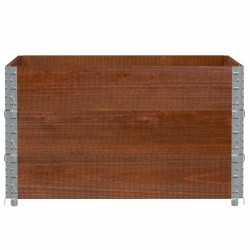 Colliers de palette 3 pcs marron 100x100 cm bois de pin solide 509166509166