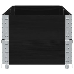 Jardinière noir 150x50 cm bois massif de pin 509168509168