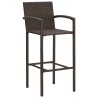 Ensemble de bar de jardin 7 pcs marron bois massif acacia rotin 509176509176