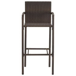 Ensemble de bar de jardin 7 pcs marron bois massif acacia rotin 509176509176