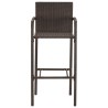 Ensemble de bar de jardin 7 pcs marron bois massif acacia rotin 509176509176