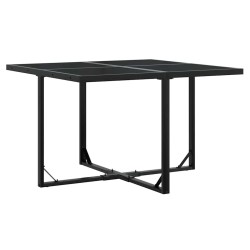 Ensemble à manger de jardin coussins 5pcs noir résine tressée 509177509177