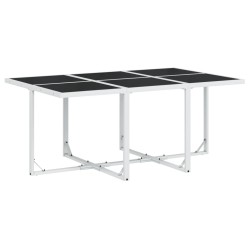 Ensemble à manger de jardin avec coussins 11pcs blanc textilène 509179509179