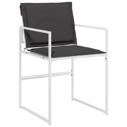 Ensemble à manger de jardin avec coussins 11pcs blanc textilène 509179509179