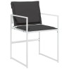 Ensemble à manger de jardin avec coussins 11pcs blanc textilène 509179509179