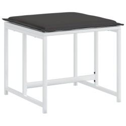 Ensemble à manger de jardin avec coussins 11pcs blanc textilène 509180509180