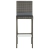 Ensemble de bar de jardin 5 pcs gris bois massif acacia rotin 509183509183