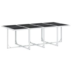 Ensemble à manger de jardin avec coussins 9 pcs blanc textilène 509184509184