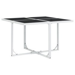 Ensemble à manger de jardin avec coussins 9 pcs blanc textilène 509185509185