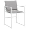 Ensemble à manger de jardin avec coussins 9 pcs blanc textilène 509185509185