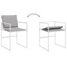 Ensemble à manger de jardin avec coussins 9 pcs blanc textilène 509185509185
