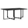 Ensemble à manger de jardin coussins 7 pcs noir résine tressée 509186509186