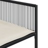 Ensemble à manger de jardin coussins 7 pcs noir résine tressée 509186509186