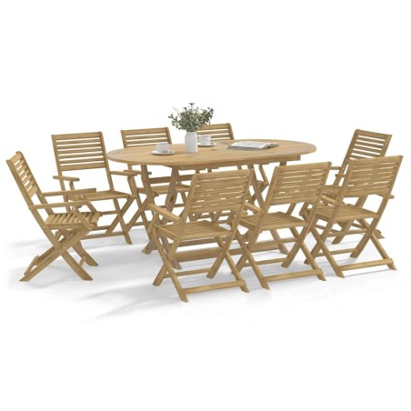 Ensemble à manger de jardin 9 pcs bois d'acacia solide 509187509187