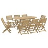 Ensemble à manger de jardin 9 pcs bois d'acacia solide 509187509187