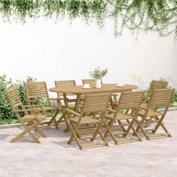 Ensemble à manger de jardin 9 pcs bois d'acacia solide 509187509187