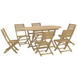 Ensemble à manger de jardin 7 pcs Bois d'acacia solide 509188509188
