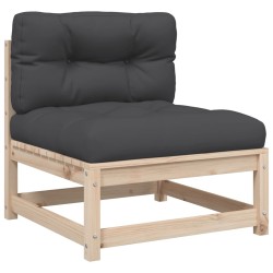 Salon de jardin 6 pcs avec coussins bois de pin massif 509202509202