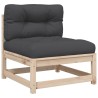 Salon de jardin 6 pcs avec coussins bois de pin massif 509202509202