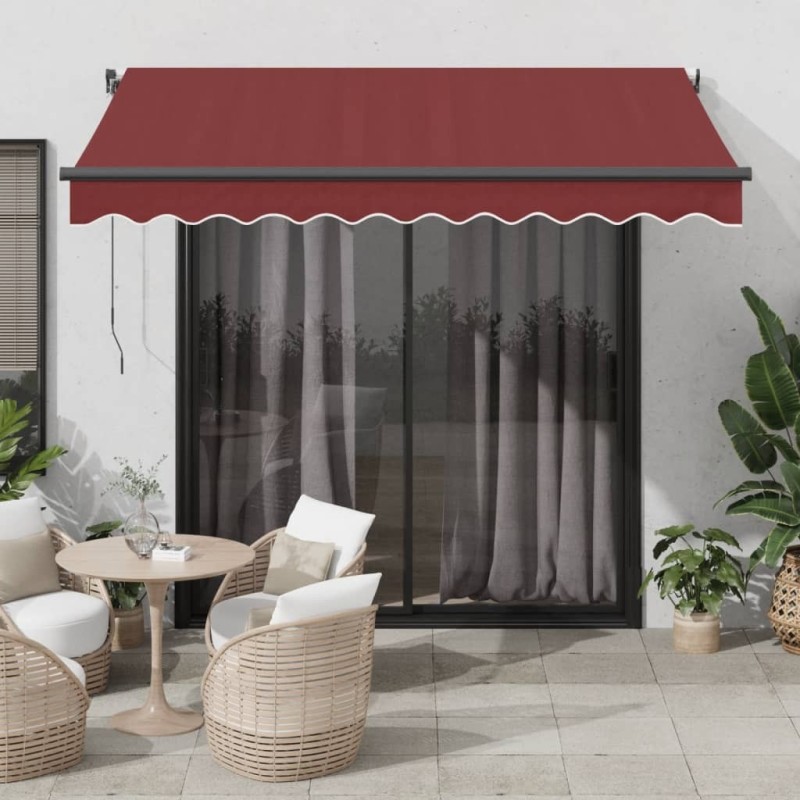 Auvent rétractable automatique bordeaux 350x250 cm 509205509205