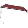 Auvent rétractable automatique bordeaux 350x250 cm 509205509205