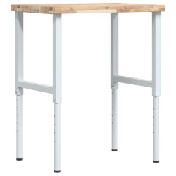 Établi 80x60x(73-99,5) cm bois de chêne massif rectangulaire 509210509210