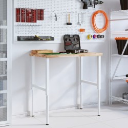 Établi 100x60x(73-99,5) cm bois de chêne massif rectangulaire 509213509213