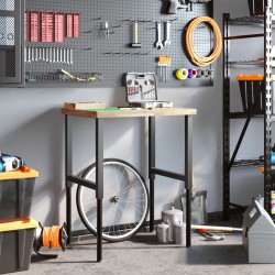 Établi 80x60x(73-99,5) cm bois de chêne massif rectangulaire 509214509214