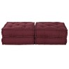 Unité de canapé modulaire 2 pcs Marron 140 x 70 x 36 cm Tissu 509220509220