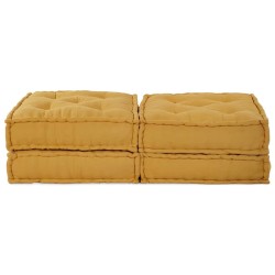 Unité de canapé modulaire 2 pcs Jaune 140 x 70 x 36 cm Tissu 509221509221