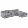 Unité de canapé modulaire 4 pcs Impression Grise Tissu 509222509222