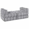 Unité de canapé modulaire 4 pcs Impression Grise Tissu 509222509222