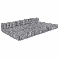 Unité de canapé modulaire 4 pcs Impression Grise Tissu 509222509222