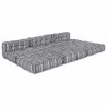 Unité de canapé modulaire 4 pcs Impression Grise Tissu 509222509222
