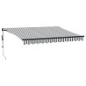 Auvent rétractable automatique anthracite et blanc 350x250 cm 509229509229