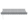 Auvent rétractable automatique anthracite et blanc 350x250 cm 509229509229