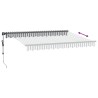 Auvent rétractable automatique anthracite et blanc 350x250 cm 509229509229