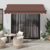 Auvent rétractable automatique marron 350x250 cm 509231509231