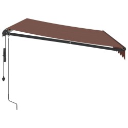 Auvent rétractable automatique marron 350x250 cm 509231509231