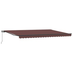 Auvent manuel rétractable marron 500x300 cm 509233509233