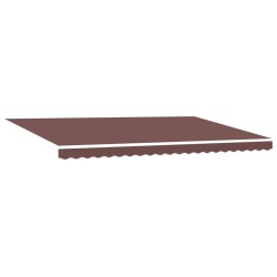 Auvent manuel rétractable avec LED marron 500x300 cm 509235509235