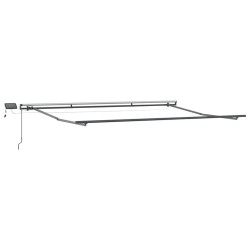 Auvent manuel rétractable avec LED marron 500x300 cm 509235509235