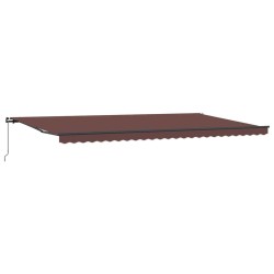 Auvent manuel rétractable marron 600x300 cm 509236509236
