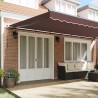 Auvent manuel rétractable marron 600x300 cm 509236509236