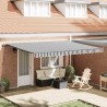 Auvent rétractable automatique anthracite et blanc 450x300 cm 509240509240