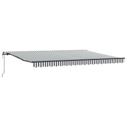 Auvent rétractable automatique anthracite et blanc 450x300 cm 509240509240