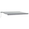 Auvent rétractable automatique anthracite et blanc 450x300 cm 509240509240