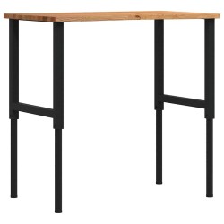 Établi marron clair 100x60x(71,5-98) cm bois de chêne massif 509243509243